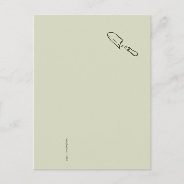 Cartão Postal Minimalist Botanical Garden Reader Gift (Frente)