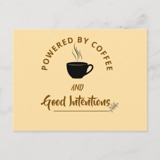 Cartão Postal Minimalist Coffee Quote Postcard | Funny Good Inte