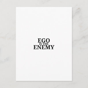 Cartão Postal Minimalista Ego É o Inimigo Máquina