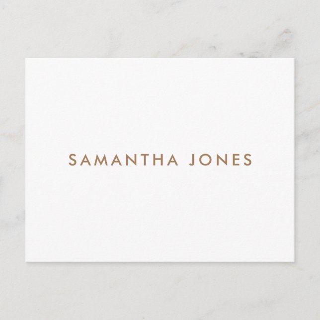 Cartão Postal Minimalista Moderno (Frente)