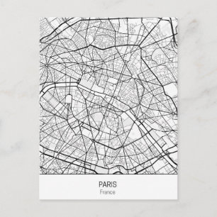 Cartão Postal Minimalista Paris França