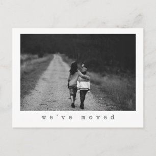 Cartão Postal Minimalista Personalizado Foto Nós Mudamos Nova Ca