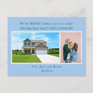 Cartão Postal Mínimo 2 Fotos Que Movimentamos Anúncio de Movimen