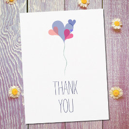 Cartão Postal Mínimo de corações cor-de-rosa branco Elegante