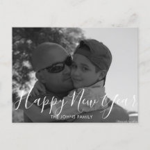 Mínimo Feliz Ano Novo 2023 Foto Preto e Branco