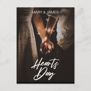 Cartão Postal Mínimo Moderno Eu te amo inserção de foto no cartã