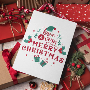Cartão Postal Mínimo Natal Moderno
