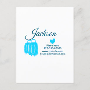 Cartão Postal Mínimo simples adicione seu nome texto localidade 