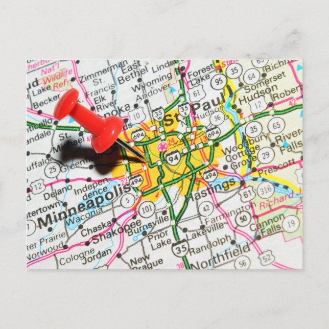 Cartão Postal Minneapolis, Minnesota (Frente)