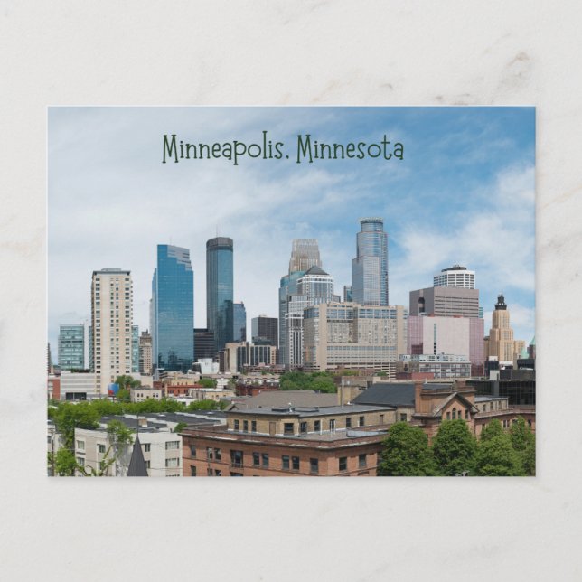 Cartão Postal Minneapolis Minnesota Postcard City Viagem (Frente)