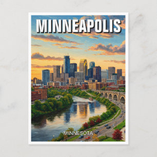 Cartão Postal Minneapolis Minnesota Viagem