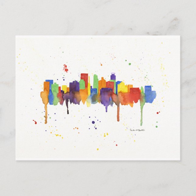Cartão Postal Minneapolis Skyline (Frente)