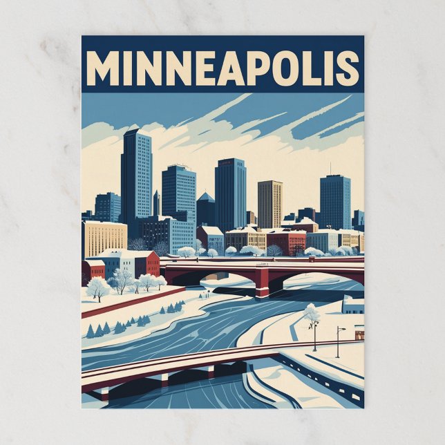 Cartão Postal Minneapolis Winter Cityscape (Criador carregado)
