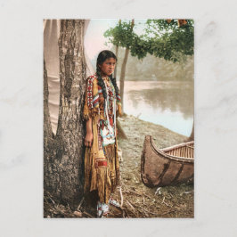 Cartão Postal Minnehaha 1897 Vintage Native American Hiawatha