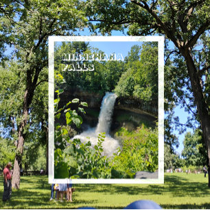 Cartão Postal Minnehaha Falls, Parque Minnehaha, Minneapolis, MN
