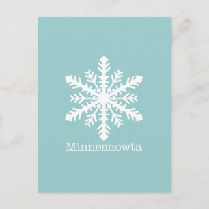 Cartão Postal Minnesnowta Snowflake