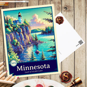 Cartão Postal Minnesota   Cartão-postal Sombreado do Cel do Esti