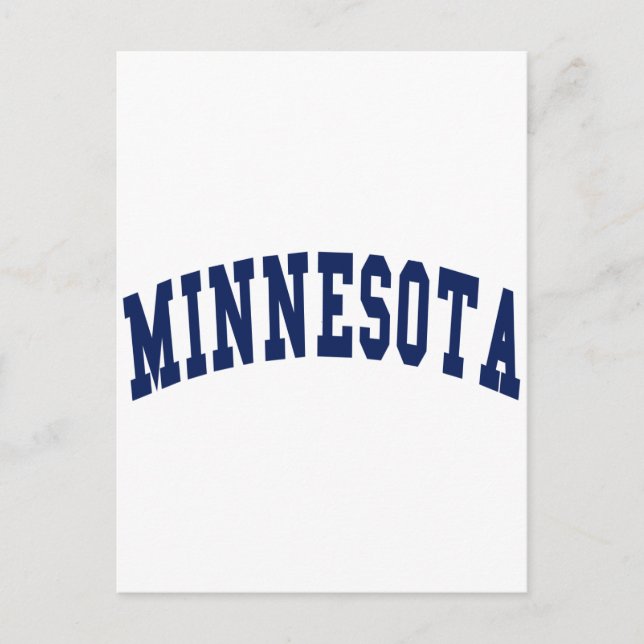 Cartão Postal Minnesota College (Frente)