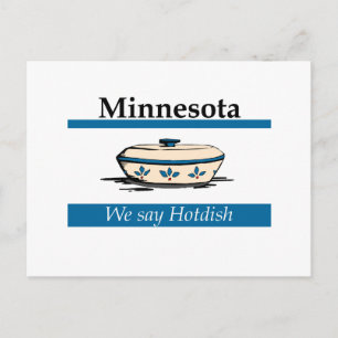 Cartão Postal Minnesota: Dizemos "Hotdish"