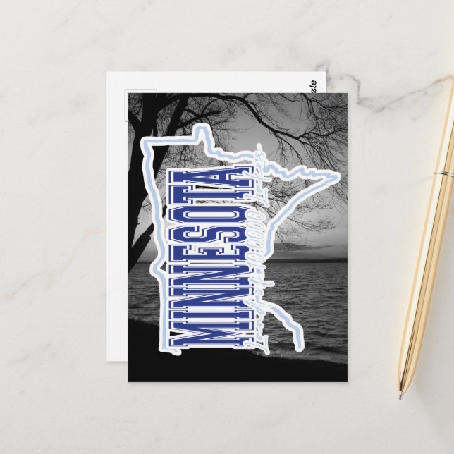 Cartão Postal Minnesota Lake (Frente/Verso In Situ)