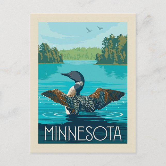 Cartão Postal Minnesota | Loon (Frente)