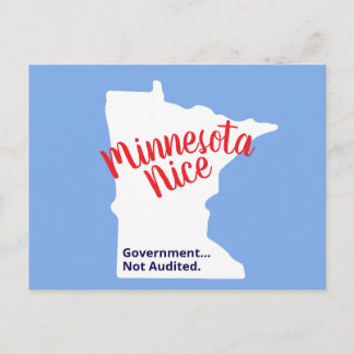 Cartão Postal Minnesota Nice, Government Not Audited – Funny MN