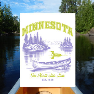 Cartão Postal Minnesota O Estado da Estrela do Norte Est. 1858 L