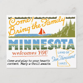 Cartão Postal Minnesota - Terra dos Dez Mil Lagos