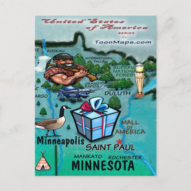 Cartão Postal Minnesota USA Card (Frente)