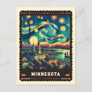 Cartão Postal Minnesota   Vincent Van Gogh inspirado