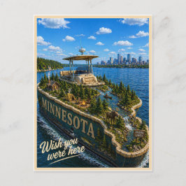 Cartão Postal Minnesota | Wish You Were Here | Série de Estados