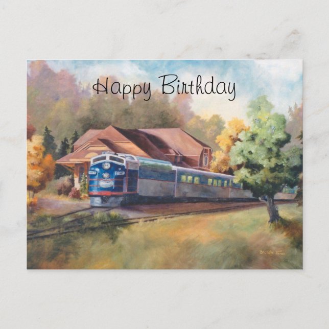 Cartão Postal Minnesota Zephyr Train Birthday (Frente)