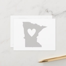 Cartão Postal Minnesotan Love Adore do Coração das Cinzas em Min