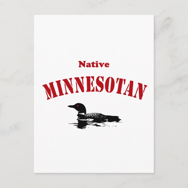 Cartão Postal Minnesotano nativo (Frente)