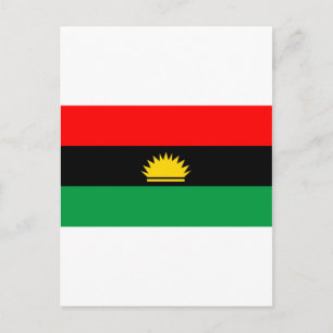 Cartão Postal Minoria república de Biafra pessoas bandeira étnic