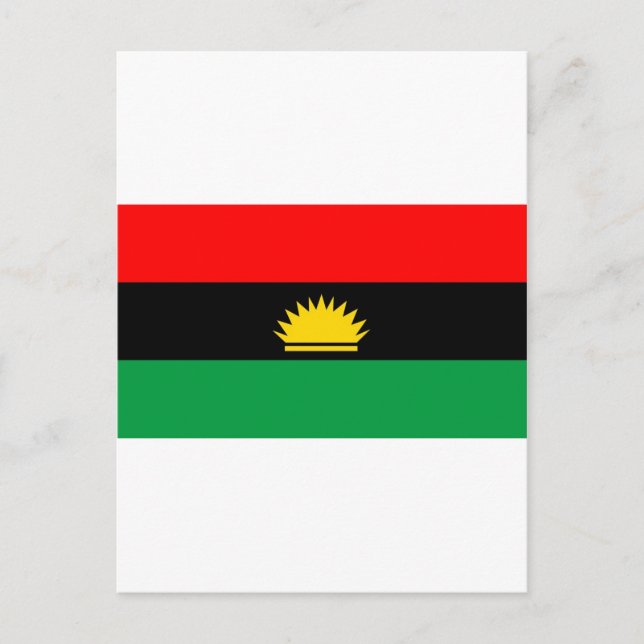 Cartão Postal Minoria república de Biafra pessoas bandeira étnic (Frente)