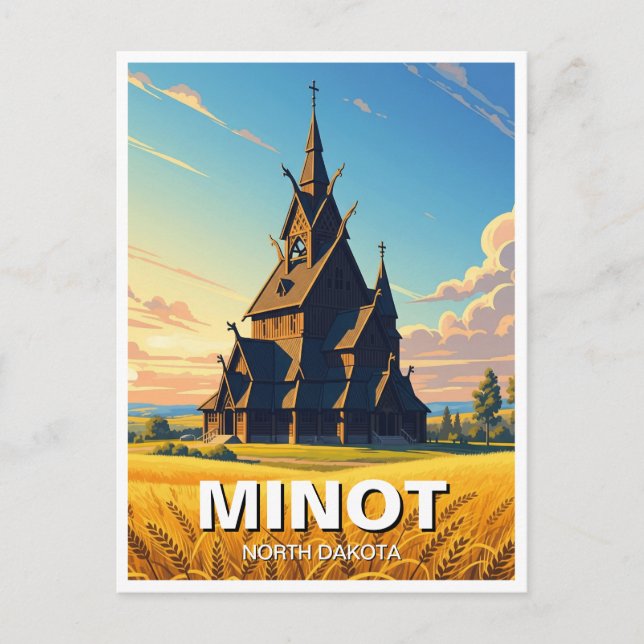 Cartão Postal Minot Park Dakota do Norte (Frente)