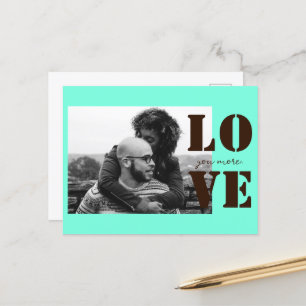 Cartão Postal Mint Green Te Ama Mais dia de os namorados