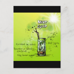 Cartão Postal Mint Julep - Presente de Cocktail