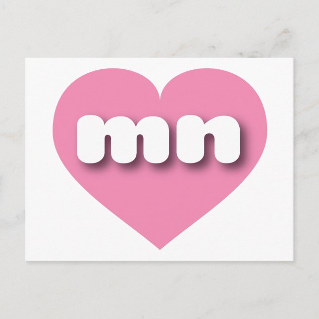 Cartão Postal Minta cor-de-rosa - Eu amo homem (Frente)