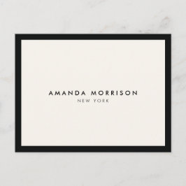 Cartão Postal Minúsculo luxo Boutique Black/Ivory