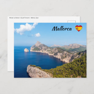 Cartão Postal Mirador es Colomer no Boné de Formentor - Maiorca