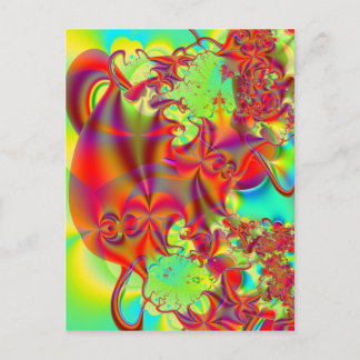 Cartão Postal Mirador II ・ Arte Fractal ・ Vermelho e Verde