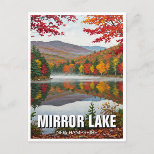 Cartão Postal Mirror Lake New Hampshire Viagem