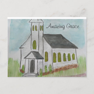 Cartão Postal Miserável Igreja - impressão pintada à mão