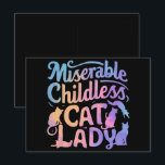 Cartão Postal Miserável Senhora de Gato Infantil<br><div class="desc">Miserável Senhora de Gato Infantil</div>