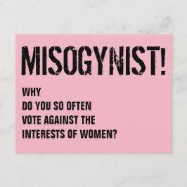 Cartão Postal Misógino vota contra mulheres