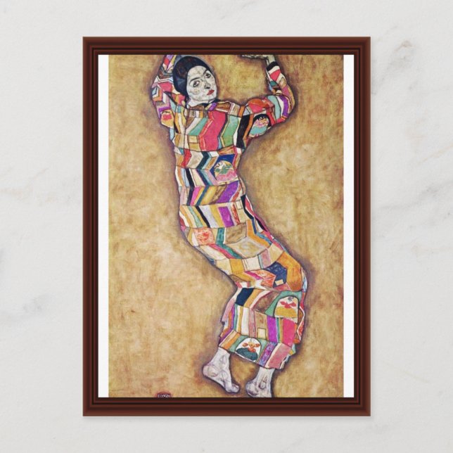 Cartão Postal Miss Beer por Schiele Egon (Frente)