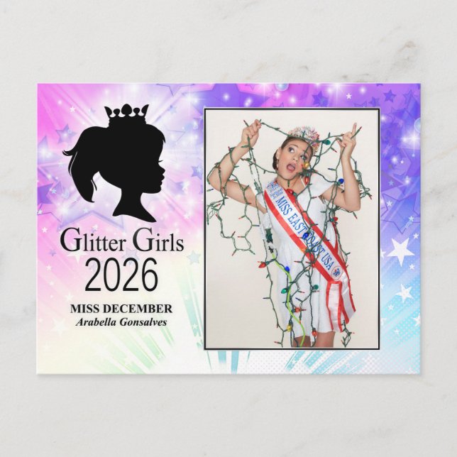 Cartão Postal Miss Dezembro 2026 (Frente)