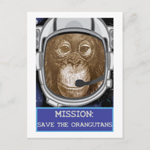 Cartão Postal Missão Animal Orangutan